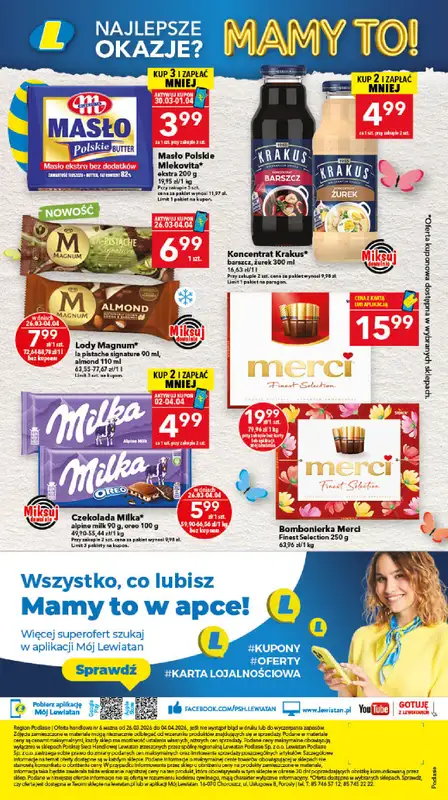 LEWIATAN - gazetka promocyjna Gazetka Świąteczne okazje Mamy to! woj. podlaskie od czwartku 26.03 do soboty 04.04 - strona 16