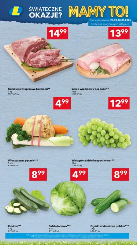 LEWIATAN - gazetka promocyjna Gazetka Świąteczne okazje Mamy to! woj. wielkopolskie od czwartku 26.03 do soboty 04.04 - strona 4