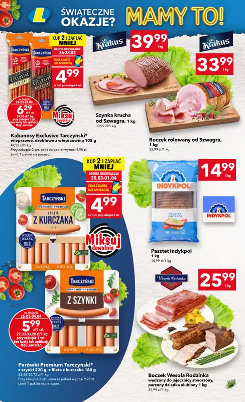 LEWIATAN - gazetka promocyjna Gazetka Świąteczne okazje Mamy to! Żory od czwartku 26.03 do soboty 04.04 - strona 2