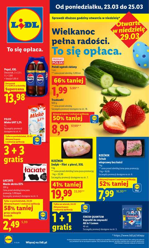 Lidl - gazetka promocyjna Oferta od poniedziałku od poniedziałku 23.03 do środy 25.03