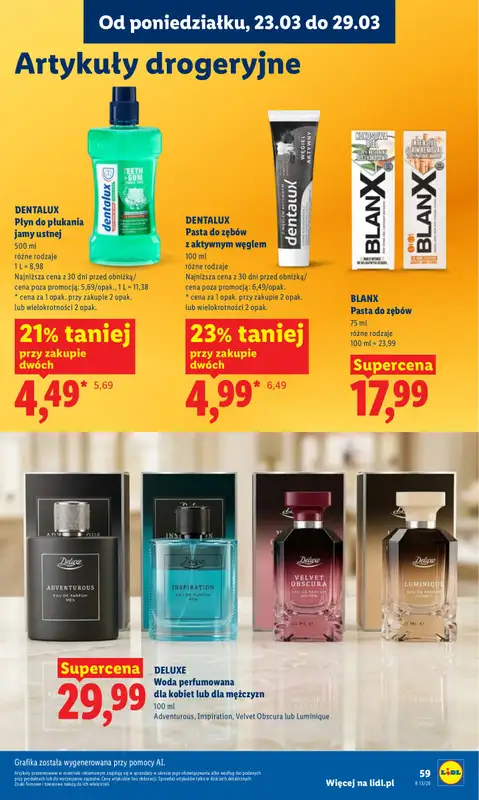 Lidl - gazetka promocyjna Oferta od poniedziałku od poniedziałku 23.03 do środy 25.03 - strona 59