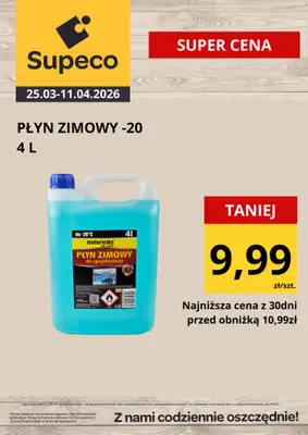 Supeco - gazetka promocyjna Płyn zimowy -20 4L od środy 25.03 do soboty 11.04