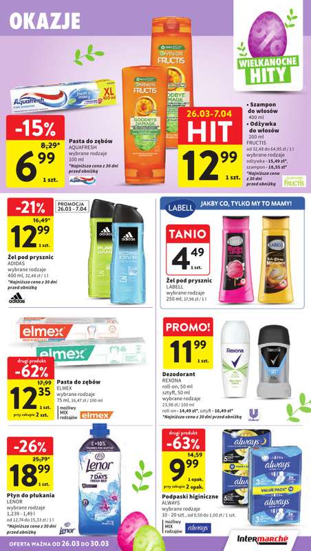 Intermarche - gazetka promocyjna Gazetka od czwartku 26.03 do poniedziałku 30.03 - strona 43