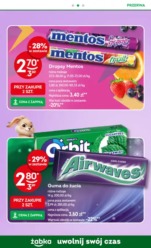 Żabka - gazetka promocyjna Gazetka od środy 25.03 do wtorku 07.04 - strona 62