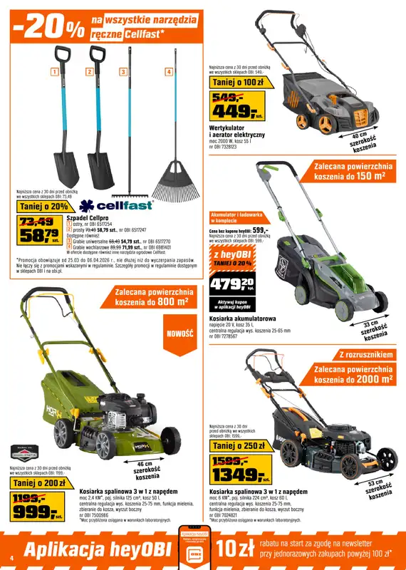 OBI - gazetka promocyjna Gazetka od środy 25.03 do poniedziałku 06.04 - strona 4