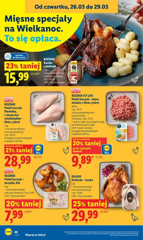Lidl - gazetka promocyjna Oferta od czwartku od czwartku 26.03 do niedzieli 29.03 - strona 40