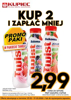 Kupiec - gazetka promocyjna Promopaki od środy 25.03 do wtorku 31.03 - strona 3