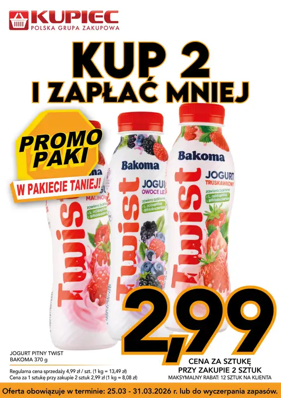 Kupiec - gazetka promocyjna Promopaki od środy 25.03 do wtorku 31.03 - strona 3