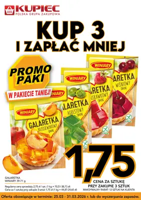 Kupiec - gazetka promocyjna Promopaki od środy 25.03 do wtorku 31.03 - strona 14