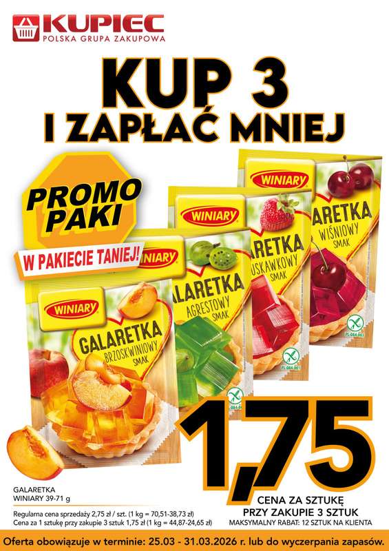 Kupiec - gazetka promocyjna Promopaki od środy 25.03 do wtorku 31.03 - strona 14