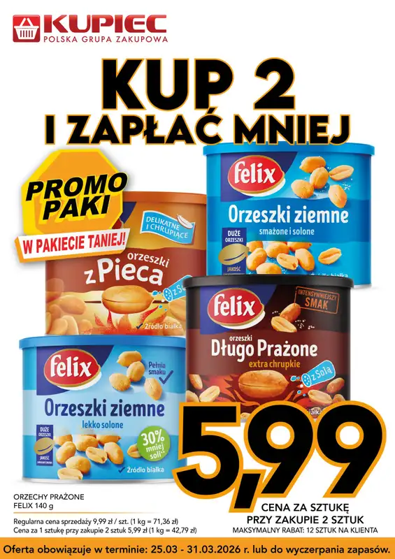 Kupiec - gazetka promocyjna Promopaki od środy 25.03 do wtorku 31.03 - strona 6