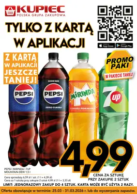 Kupiec - gazetka promocyjna Promopaki od środy 25.03 do wtorku 31.03