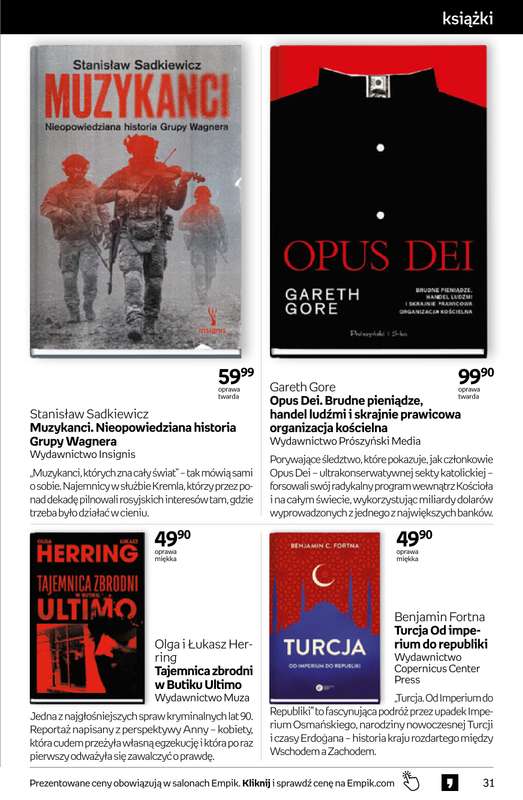 Empik - gazetka promocyjna Tom kultury: książki od środy 25.03 do wtorku 07.04 - strona 31