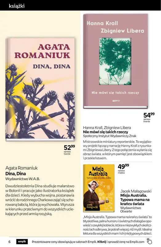 Empik - gazetka promocyjna Tom kultury: książki od środy 25.03 do wtorku 07.04 - strona 6