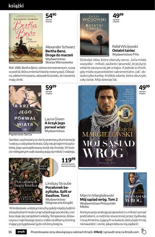 Empik - gazetka promocyjna Tom kultury: książki od środy 25.03 do wtorku 07.04 - strona 16