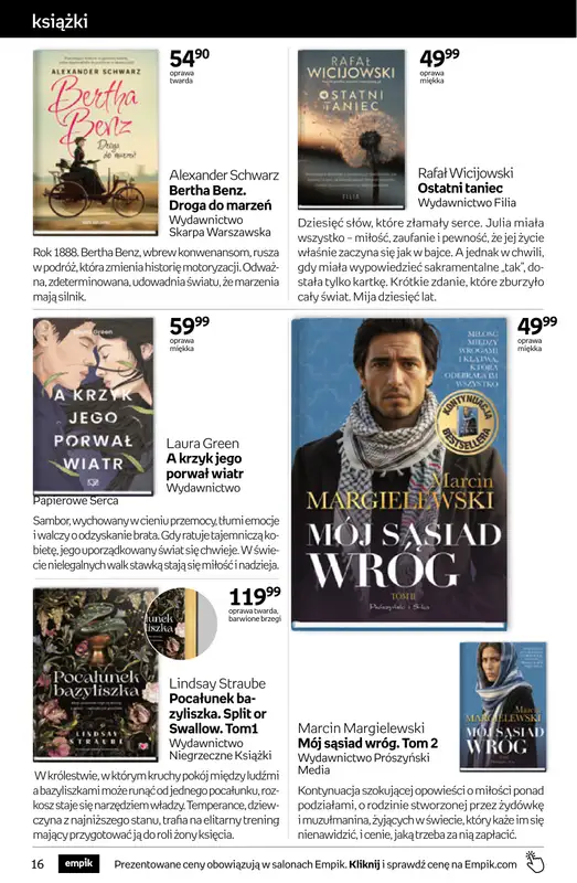 Empik - gazetka promocyjna Tom kultury: książki od środy 25.03 do wtorku 07.04 - strona 16