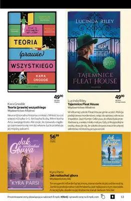 Empik - gazetka promocyjna Tom kultury: książki od środy 25.03 do wtorku 07.04 - strona 13