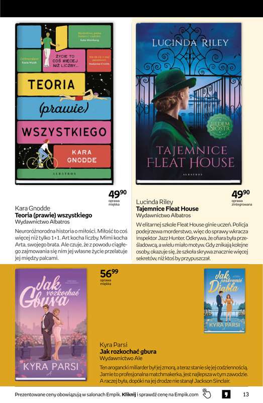 Empik - gazetka promocyjna Tom kultury: książki od środy 25.03 do wtorku 07.04 - strona 13