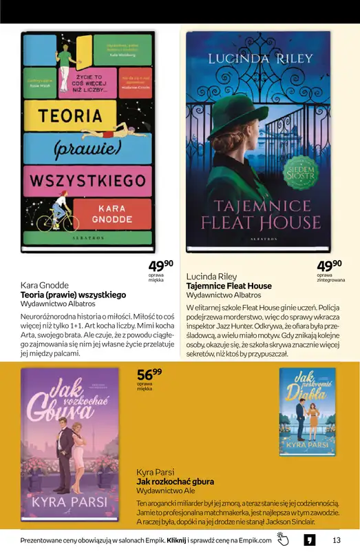 Empik - gazetka promocyjna Tom kultury: książki od środy 25.03 do wtorku 07.04 - strona 13