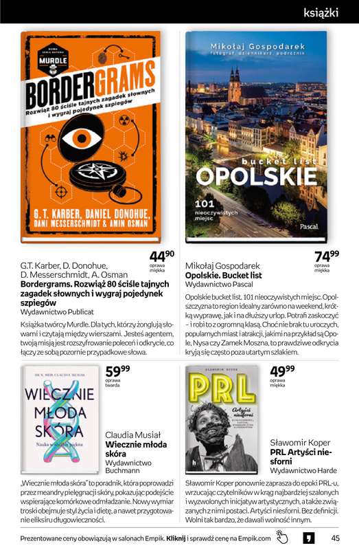 Empik - gazetka promocyjna Tom kultury: książki od środy 25.03 do wtorku 07.04 - strona 45