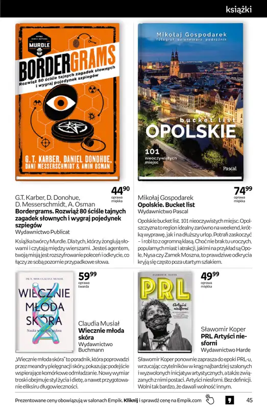 Empik - gazetka promocyjna Tom kultury: książki od środy 25.03 do wtorku 07.04 - strona 45