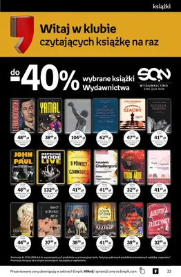 Empik - gazetka promocyjna Tom kultury: książki od środy 25.03 do wtorku 07.04 - strona 33