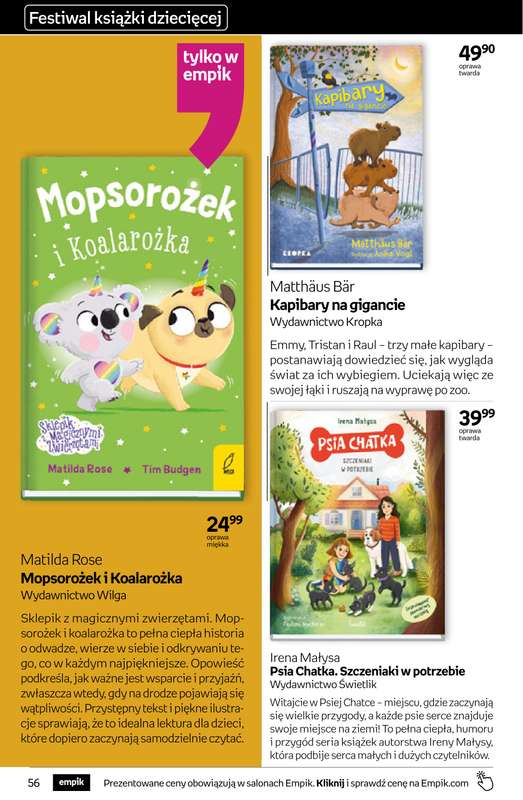 Empik - gazetka promocyjna Tom kultury: książki od środy 25.03 do wtorku 07.04 - strona 56