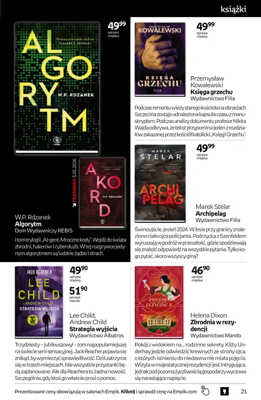 Empik - gazetka promocyjna Tom kultury: książki od środy 25.03 do wtorku 07.04 - strona 21