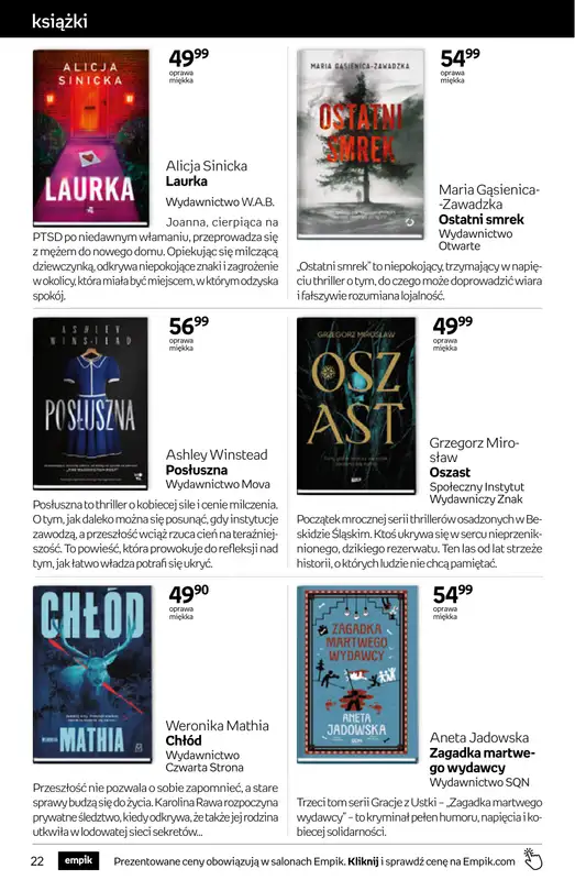 Empik - gazetka promocyjna Tom kultury: książki od środy 25.03 do wtorku 07.04 - strona 22