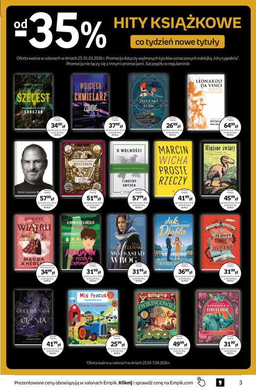 Empik - gazetka promocyjna Tom kultury: książki od środy 25.03 do wtorku 07.04 - strona 3