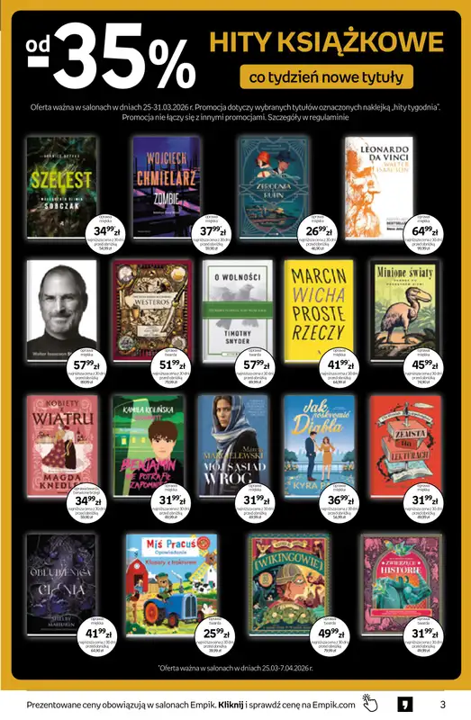Empik - gazetka promocyjna Tom kultury: książki od środy 25.03 do wtorku 07.04 - strona 3