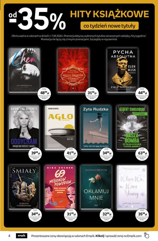 Empik - gazetka promocyjna Tom kultury: książki od środy 25.03 do wtorku 07.04 - strona 4
