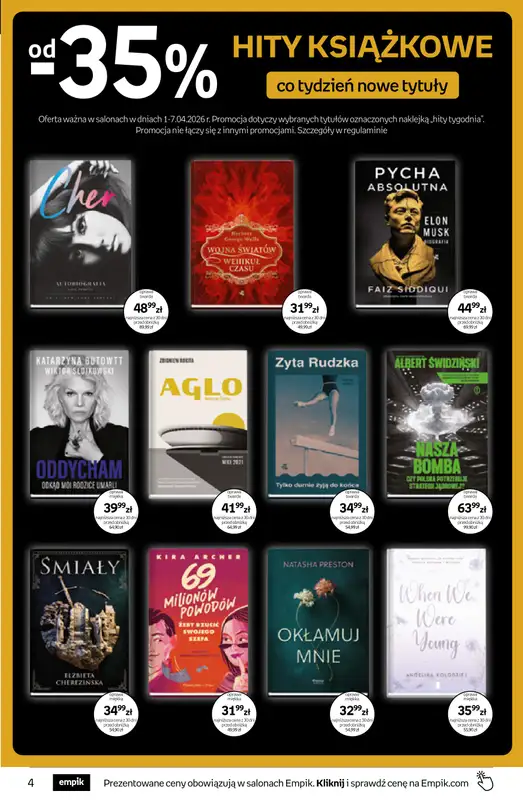 Empik - gazetka promocyjna Tom kultury: książki od środy 25.03 do wtorku 07.04 - strona 4