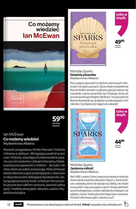Empik - gazetka promocyjna Tom kultury: książki od środy 25.03 do wtorku 07.04 - strona 12