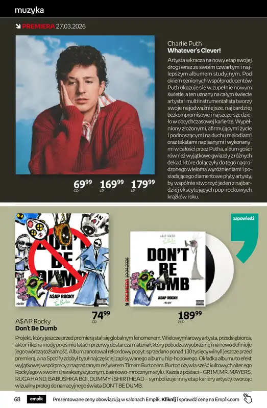 Empik - gazetka promocyjna Tom kultury: muzyka od środy 25.03 do wtorku 07.04 - strona 6