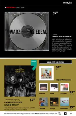 Empik - gazetka promocyjna Tom kultury: muzyka od środy 25.03 do wtorku 07.04 - strona 7