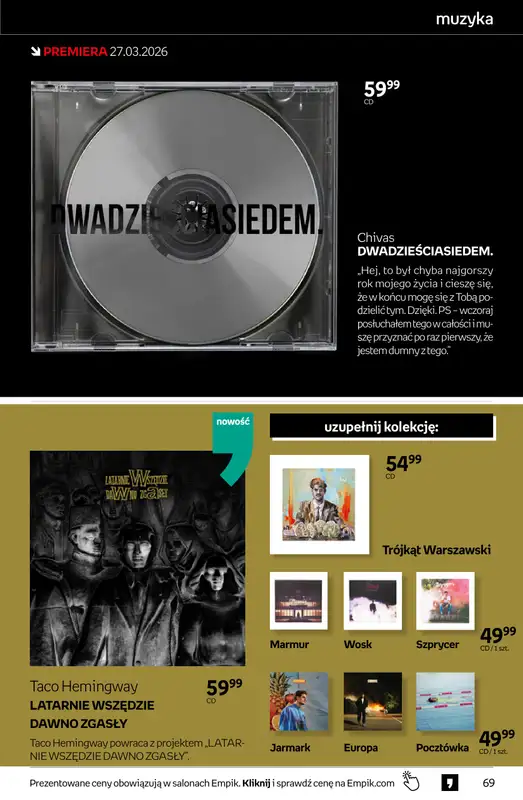 Empik - gazetka promocyjna Tom kultury: muzyka od środy 25.03 do wtorku 07.04 - strona 7