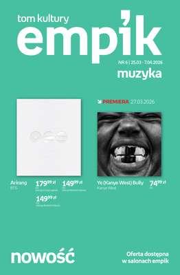 Empik - gazetka promocyjna Tom kultury: muzyka od środy 25.03 do wtorku 07.04