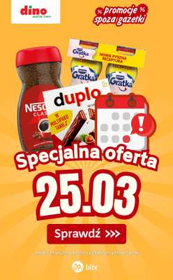 Dino - gazetka promocyjna Specjalna oferta na 25.03.2026 - promocje spoza gazetki od środy 25.03 do środy 25.03