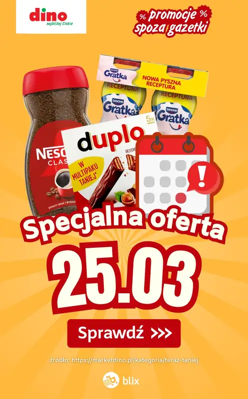 Dino - gazetka promocyjna Specjalna oferta na 25.03.2026 - promocje spoza gazetki  