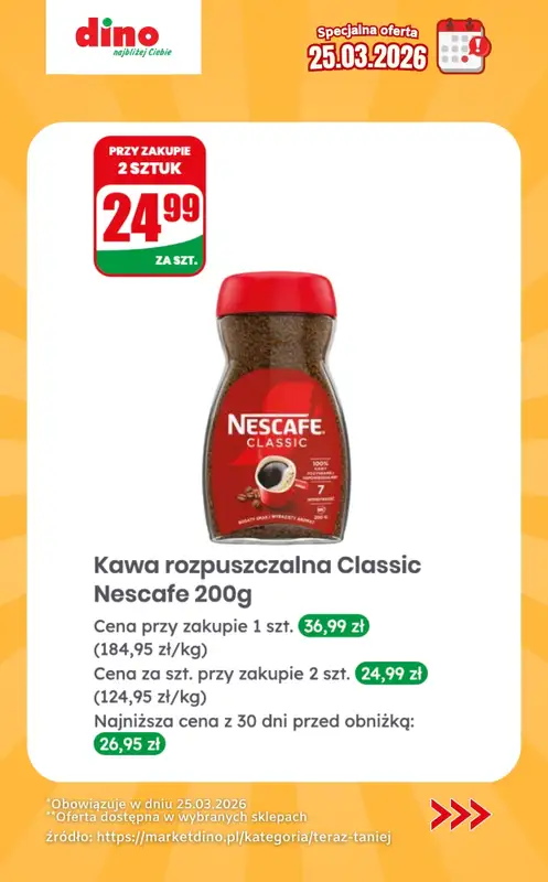 Dino - gazetka promocyjna Specjalna oferta na 25.03.2026 - promocje spoza gazetki od środy 25.03 do środy 25.03 - strona 4