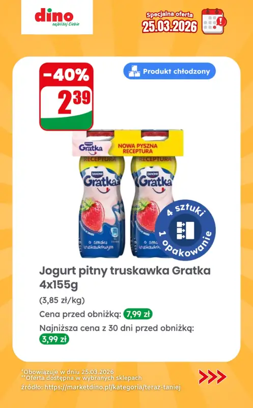 Dino - gazetka promocyjna Specjalna oferta na 25.03.2026 - promocje spoza gazetki od środy 25.03 do środy 25.03 - strona 6
