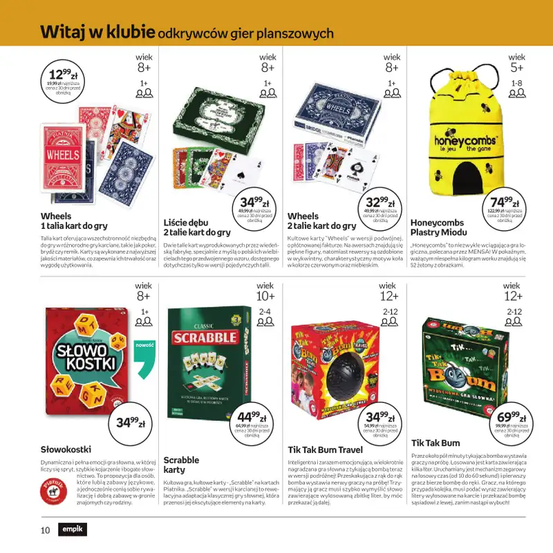 Empik - gazetka promocyjna Festiwal Gier Planszowych od środy 25.03 do wtorku 07.04 - strona 10
