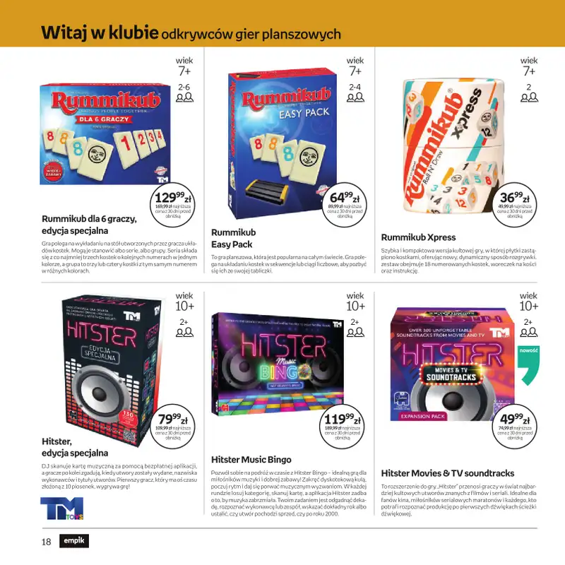 Empik - gazetka promocyjna Festiwal Gier Planszowych od środy 25.03 do wtorku 07.04 - strona 18