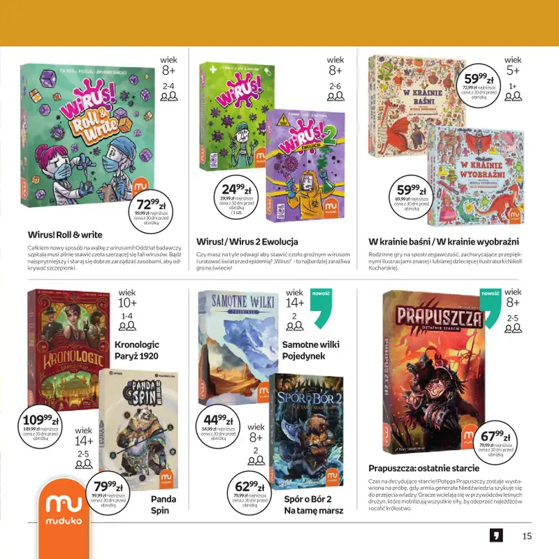 Empik - gazetka promocyjna Festiwal Gier Planszowych od środy 25.03 do wtorku 07.04 - strona 15