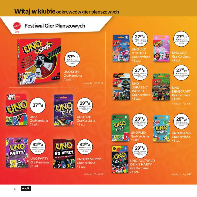 Empik - gazetka promocyjna Festiwal Gier Planszowych od środy 25.03 do wtorku 07.04 - strona 6