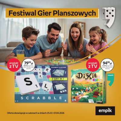 Empik - gazetka promocyjna Festiwal Gier Planszowych od środy 25.03 do wtorku 07.04