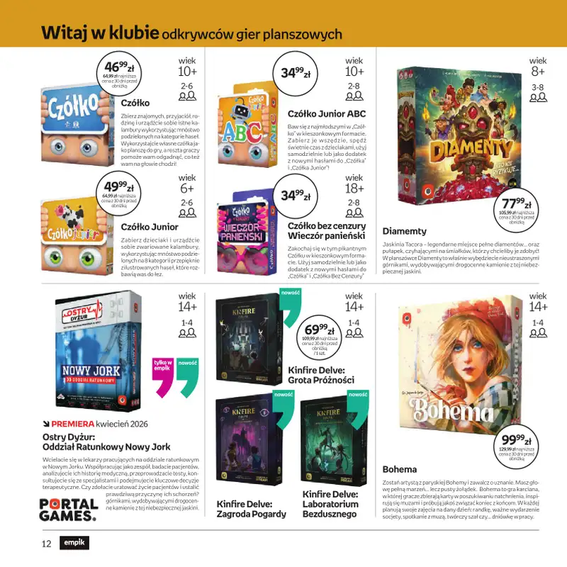 Empik - gazetka promocyjna Festiwal Gier Planszowych od środy 25.03 do wtorku 07.04 - strona 12