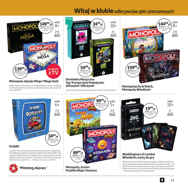 Empik - gazetka promocyjna Festiwal Gier Planszowych od środy 25.03 do wtorku 07.04 - strona 13