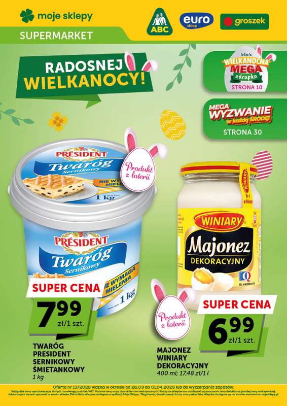 Groszek - gazetka promocyjna Gazetka Supermarket  do środy 01.04